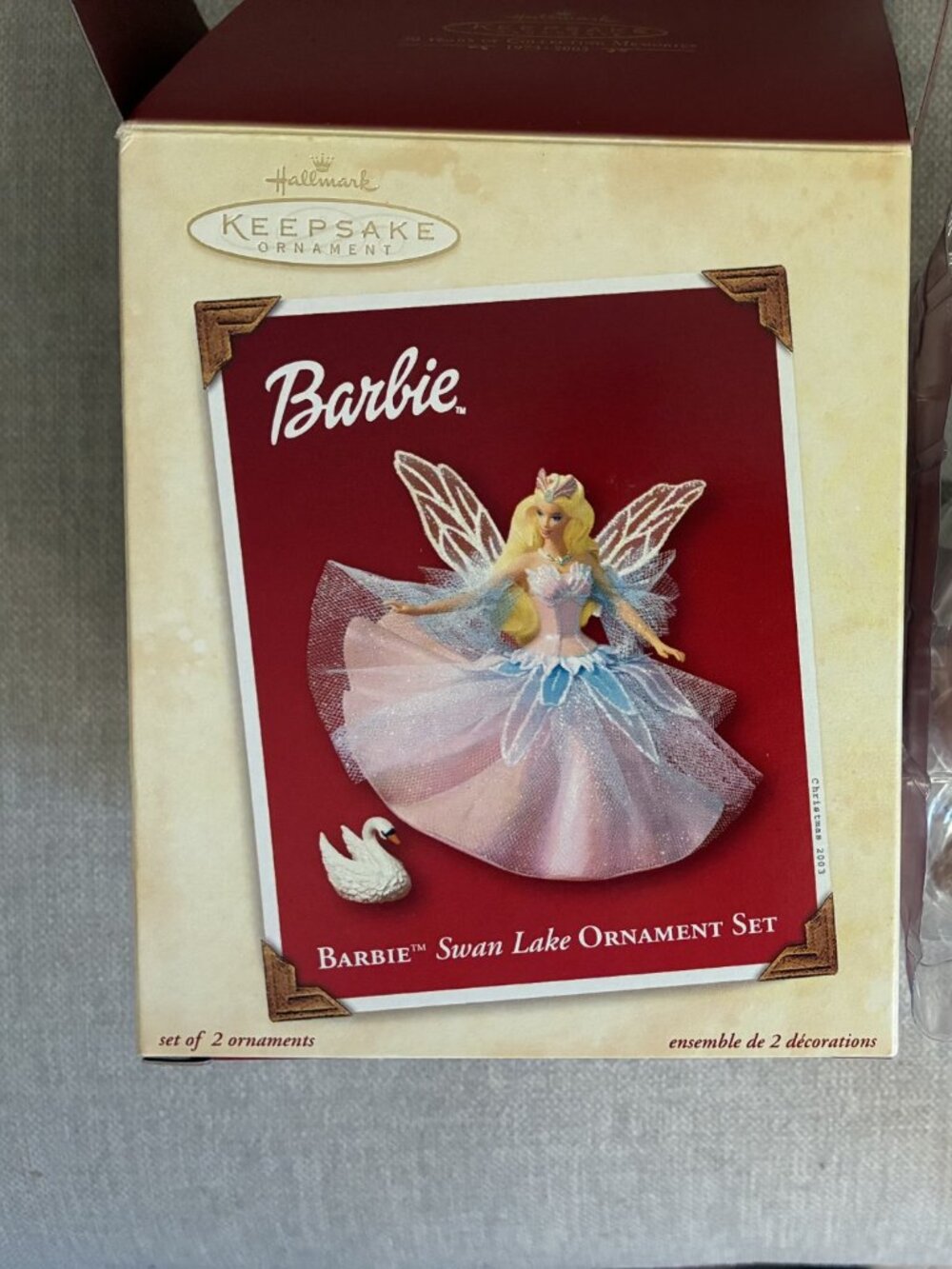 Hallmark Barbie Swan Lake Ornament Set Christmas Holiday 2003
